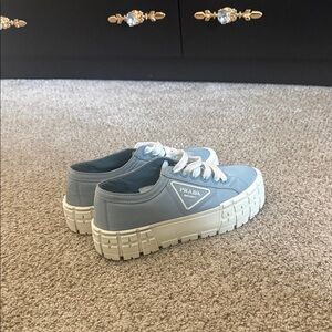 Prada light blue platform sneakers size 8